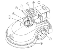 Parts diagram for Friendly Robotics Robomower Robomow iMow